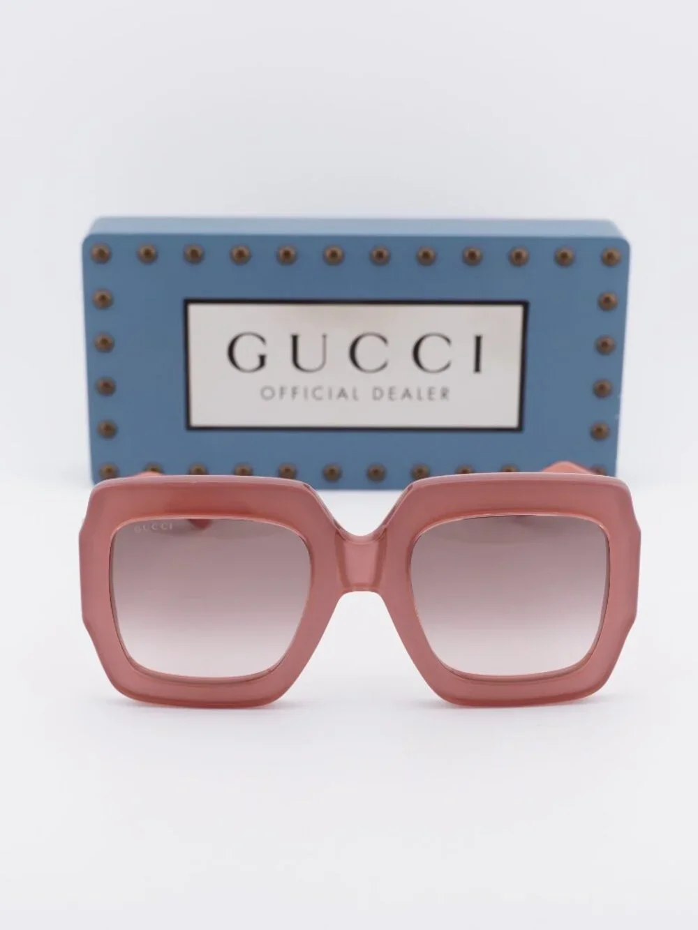 Gucci GG0178S 007 Women Square Sunglasses - Pink / Brown